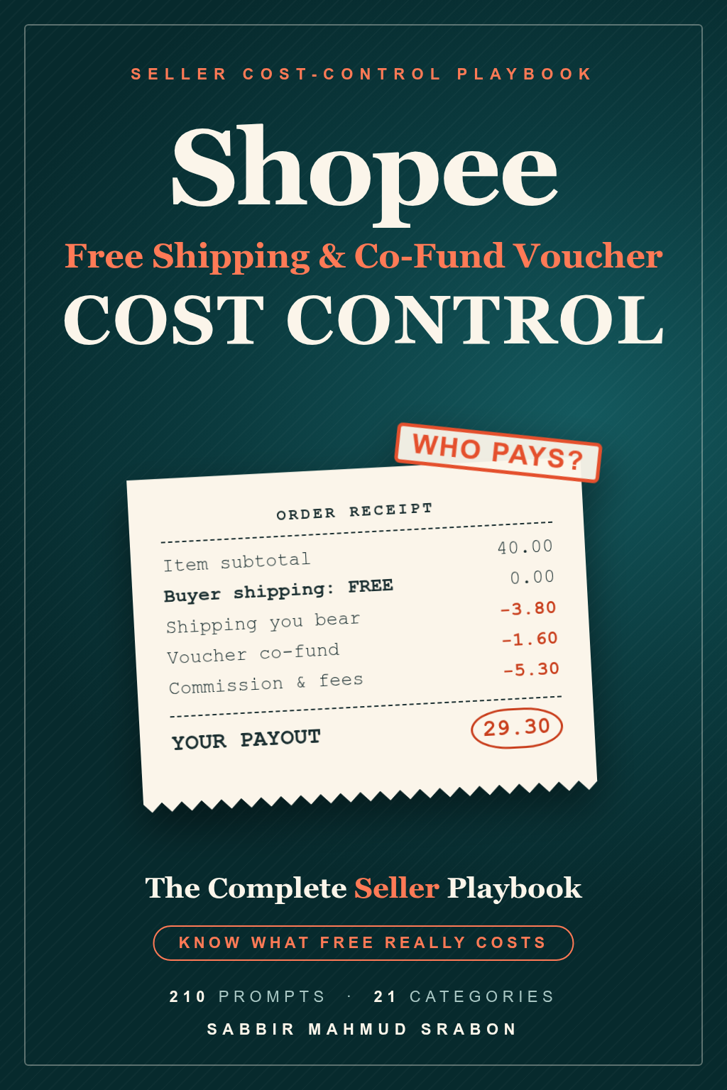 Cover of Shopee Free Shipping & Co-Fund Voucher Cost Control: The Complete Seller Playbook