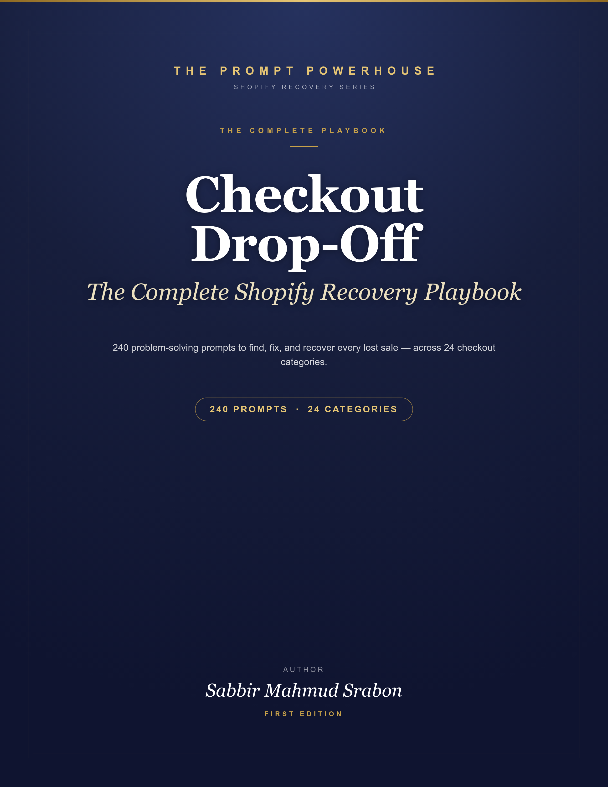 Checkout Drop-Off: The Complete Shopify Recovery Playbook cover