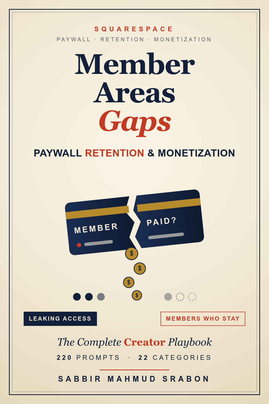Squarespace Member Areas Paywall Retention & Monetization Gaps: The Complete Creator Playbook cover