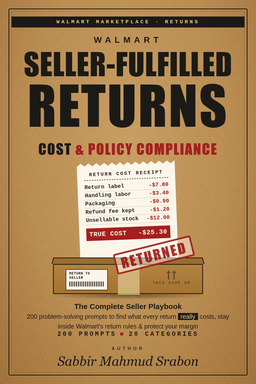 Cover of Walmart Seller-Fulfilled Returns Cost & Policy Compliance: The Complete Seller Playbook